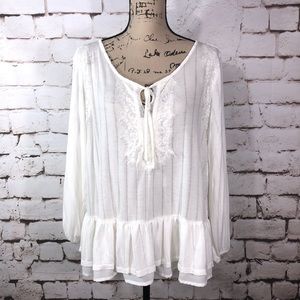 Vintage America Ivory Lace Top